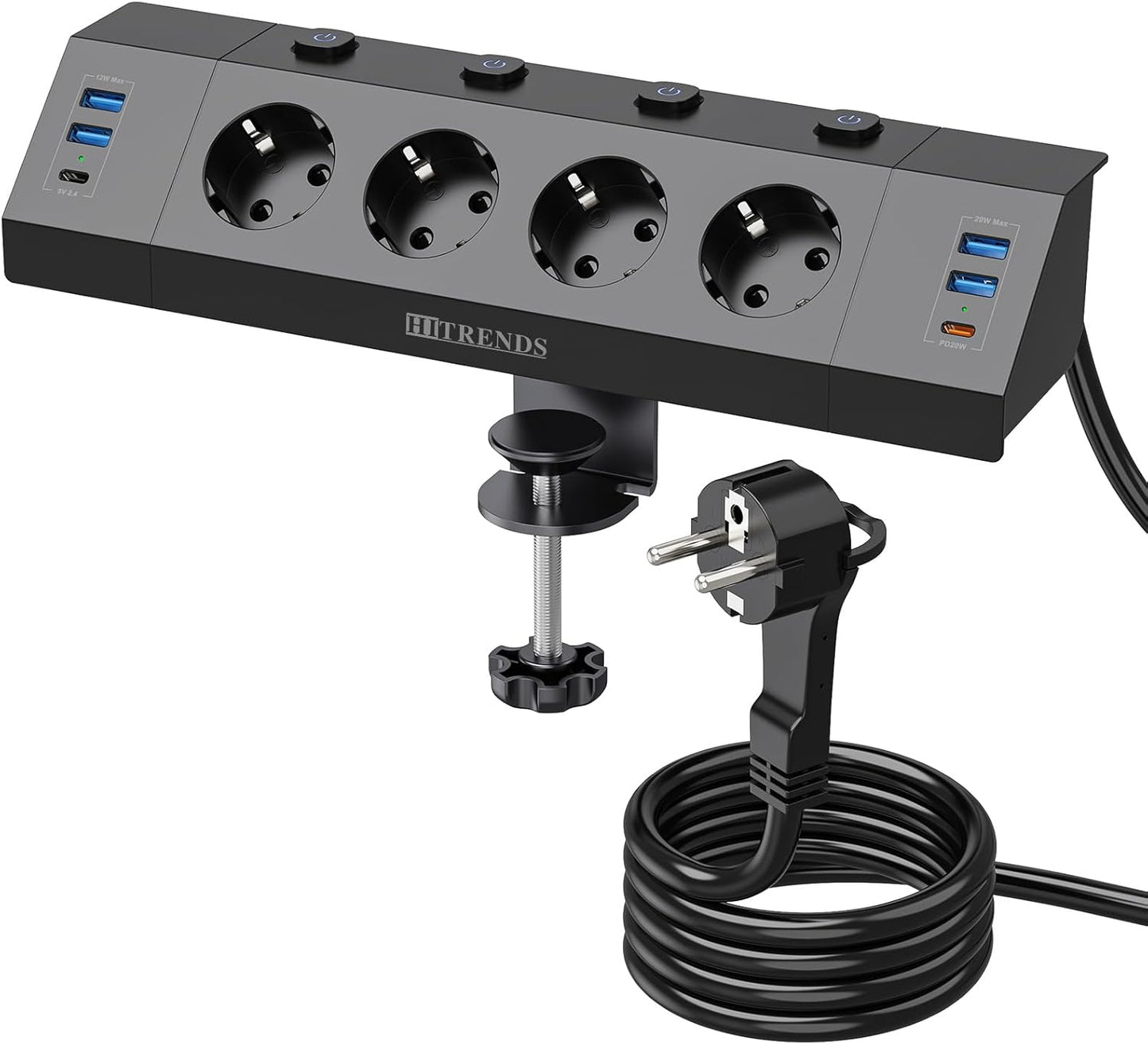 PowerClamp Pro™ Hub d'alimentation de bureau 100 W