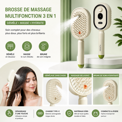 VibraMist Scalp Massager & Hair Oil Applicator Brush