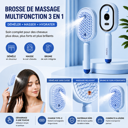 VibraMist Scalp Massager & Hair Oil Applicator Brush