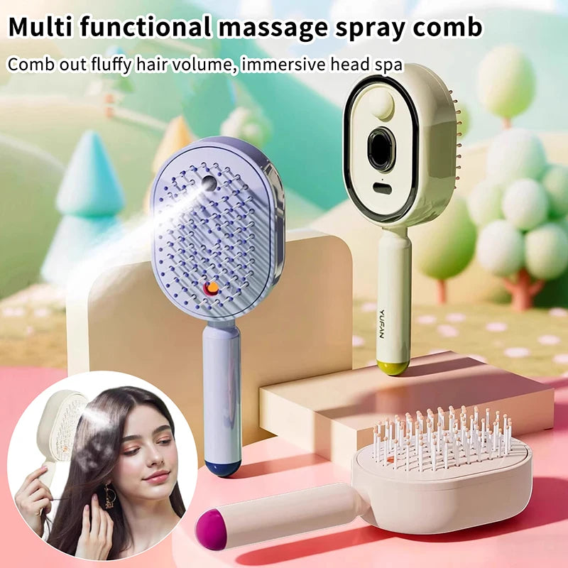 VibraMist Scalp Massager & Hair Oil Applicator Brush