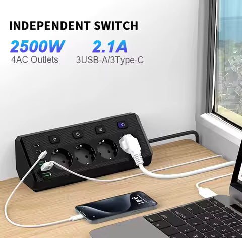 PowerClamp Pro™ Hub d'alimentation de bureau 100 W