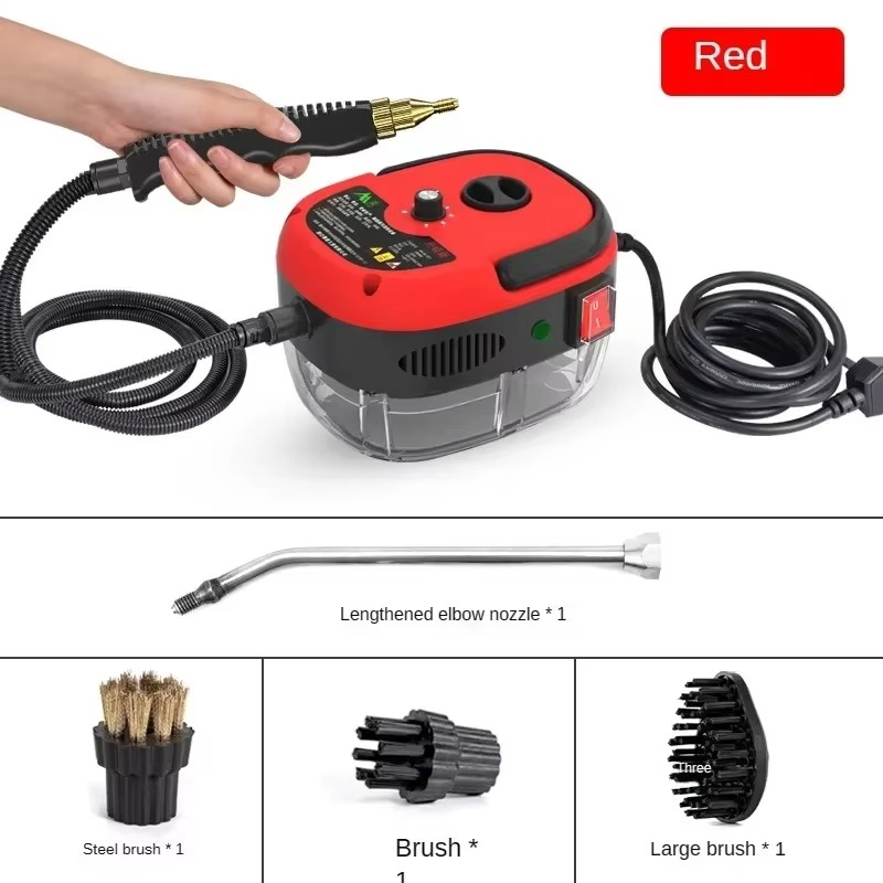 Portable High-Pressure Steam Cleaner with Brush Kit