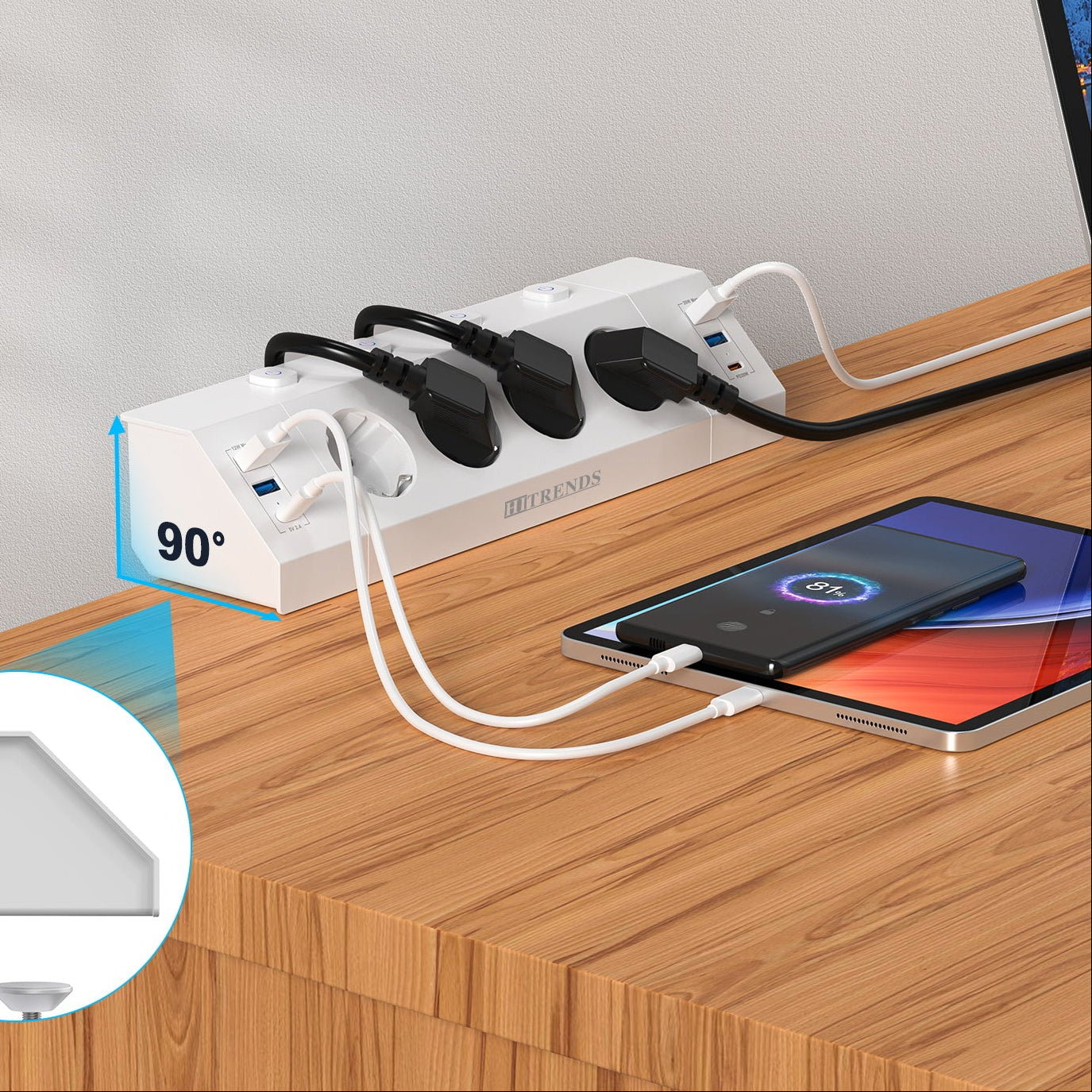 PowerClamp Pro™ Hub d'alimentation de bureau 100 W