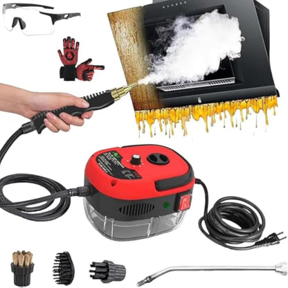 Portable High-Pressure Steam Cleaner with Brush Kit